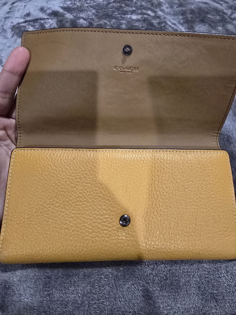 Coach Yellow Leather Continental Wallet - Picture 5 of 8